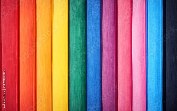 Fototapeta Discover a stunning array of vibrant paint sticks, perfect for sparking creativity in your next artistic project.