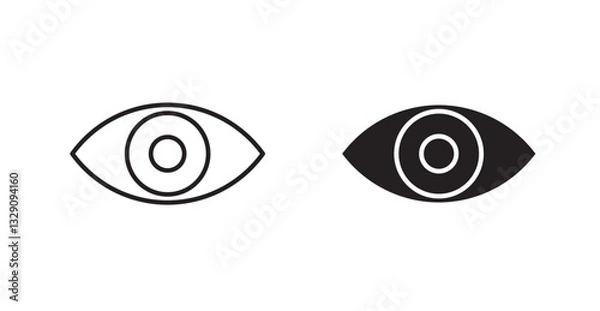 Fototapeta Eyes line icon vector set.