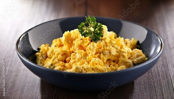 Obraz scrambled eggs withe herbs