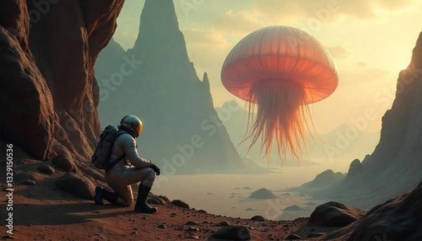 Obraz man in the desert