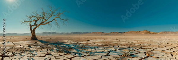 Fototapeta Austere Desert - A Glimpse Into the Unforgiving Nature of an Unsweetened World
