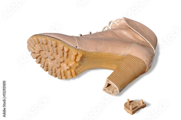 Obraz one shoe with broken by heel