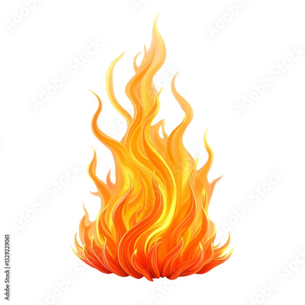 Obraz Abstract Fire Flames with Transparent Background