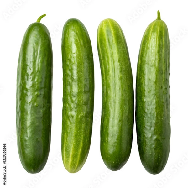 Fototapeta cucumbers isolated on white background