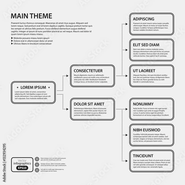 Obraz Corporate design template on white background. Useful for advertising, presentations and web design.