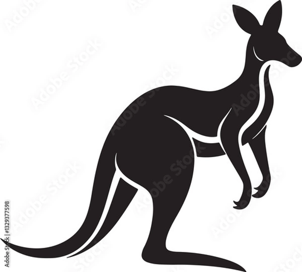 Fototapeta kangaroo, australian wildlife, marsupial, kangaroo in nature, wildlife photography, australian outback, kangaroo hopping, animal portrait, wild kangaroo, kangaroo mother and joey, australian fauna, ka