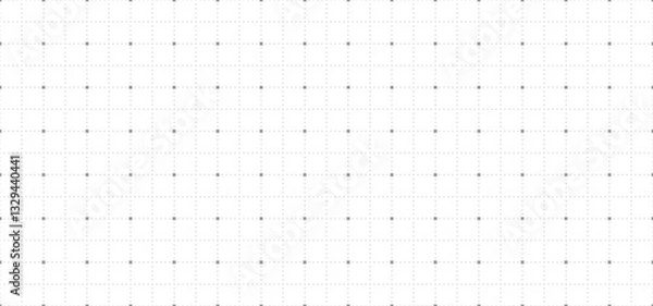 Fototapeta Seamless grey background in the form of a coordinate grid, drawing paper or student notebook. Abstract grid background suitable for technological and abstract themes. Copy space