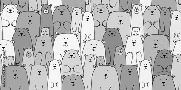 Obraz Bears family, seamless pattern for your design