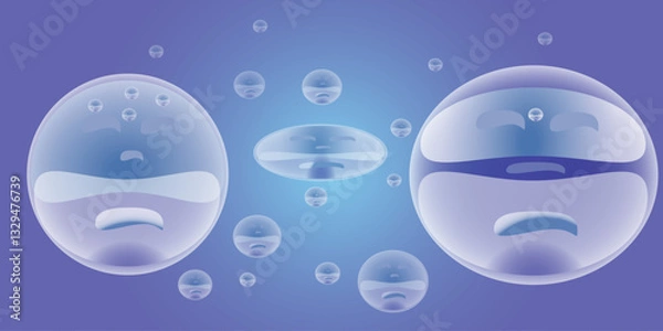 Obraz Bubble background bubble art circle