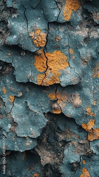 Obraz Cracked wall with textured paint