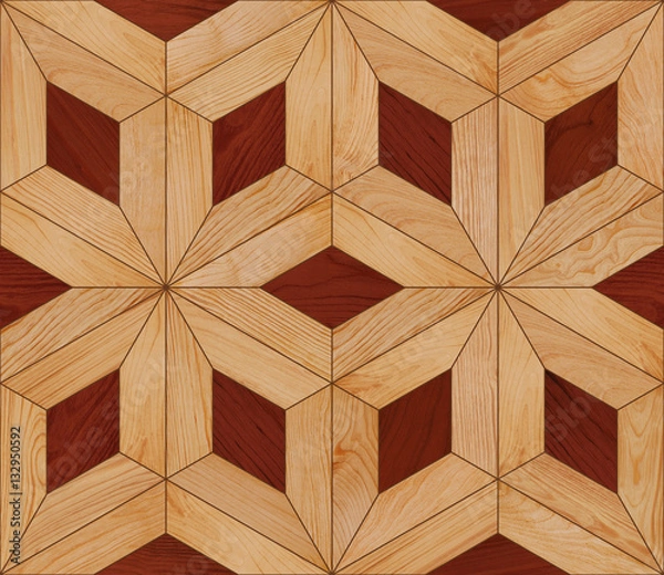 Obraz Seamless parquet texture. Can be used for 3D rendering.
