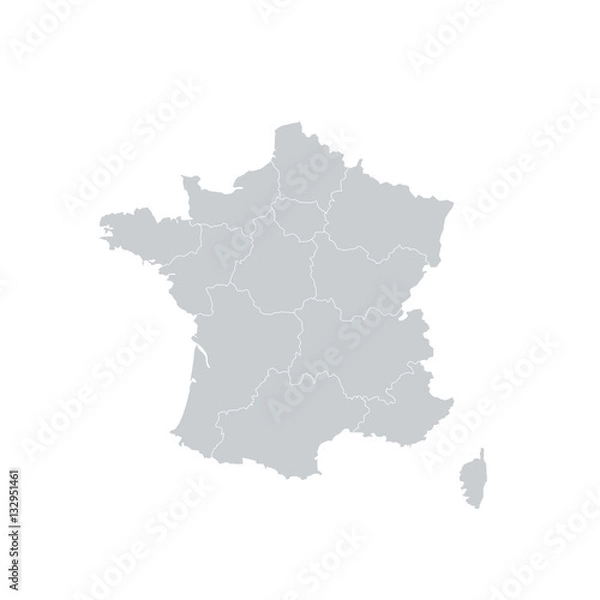 Obraz Mapa regionów Francji