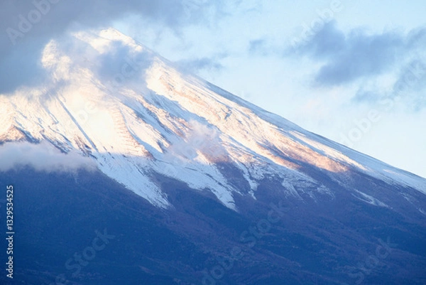 Fototapeta 富士山と雪