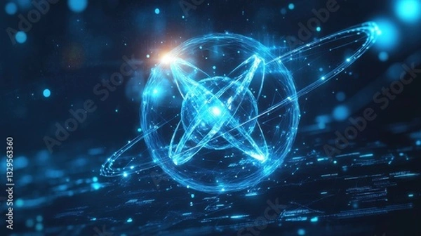 Fototapeta AI-powered Quantum Decryption Algorithm in Real-Time