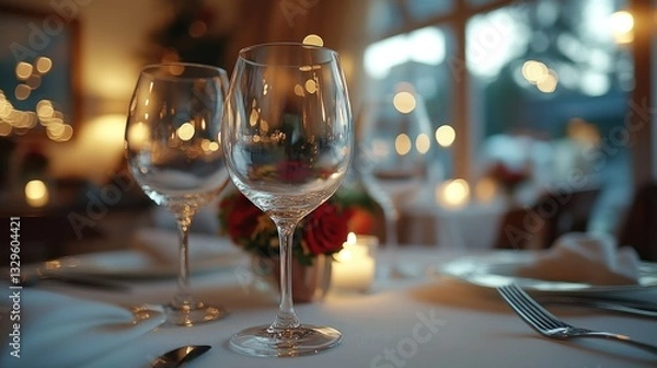 Fototapeta Elegant Dining Table Setting