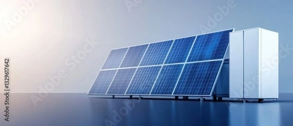 Fototapeta Solar Panel System: Clean Energy Solution