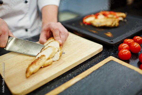 Fototapeta Cutting steak