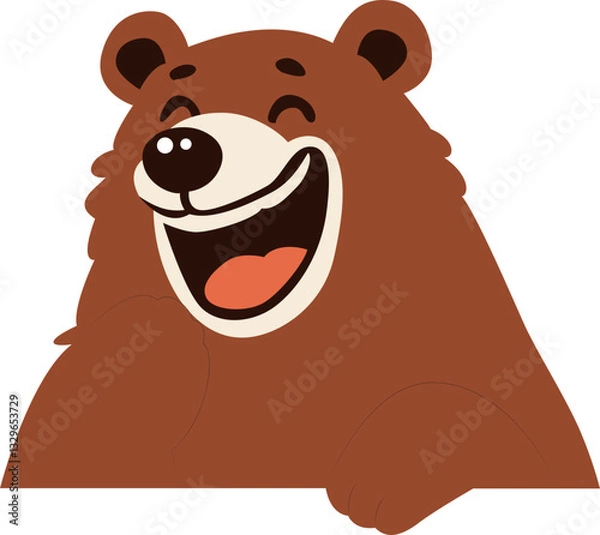 Obraz Happy Brown Bear Cartoon