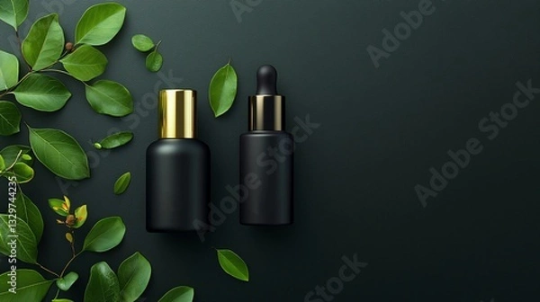 Fototapeta Indulge in Luxury Anti-Aging Skincare Essentials Spa Retreat Advertisement Serene Nature Close-Up Elegance Redefined