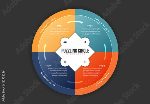 Fototapeta Puzzling Circle Graph