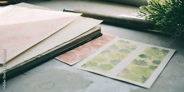 Obraz Stacked Paper and Printed Sheets