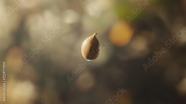 Obraz Floating seed pod enchanted forest nature photography soft focus close-up life cycle exploration