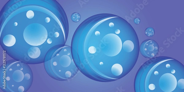 Obraz abstract bubble  elegant round bubble background
