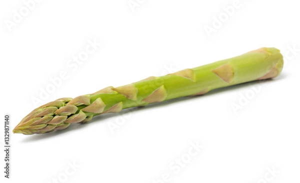 Fototapeta fresh green asparagus on a white background