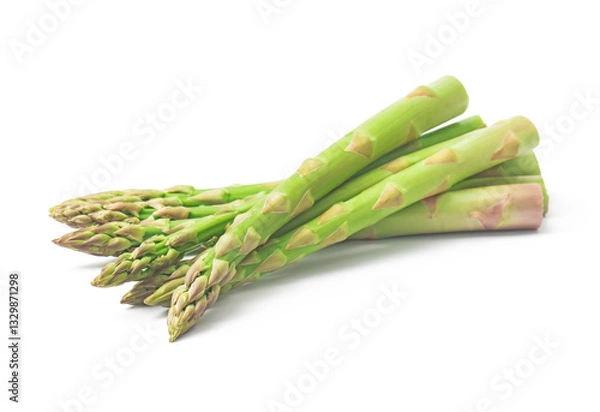 Obraz fresh green asparagus on a white background
