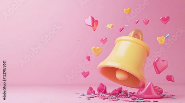Obraz christmas bells with ribbon