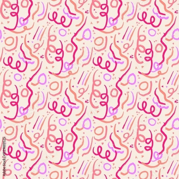 Fototapeta seamless color pattern with abstract elements