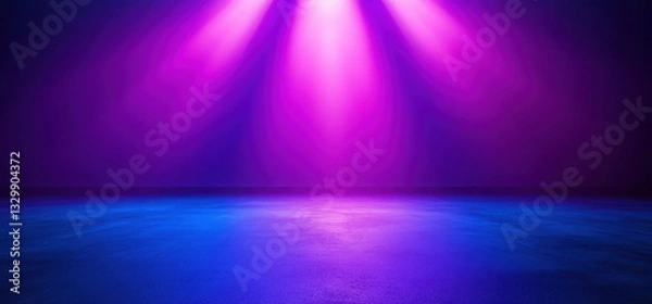 Fototapeta vibrant dark purple and blue gradient background with dramatic lighting creates captivating atmosphere. interplay of colors evokes sense of energy and excitement