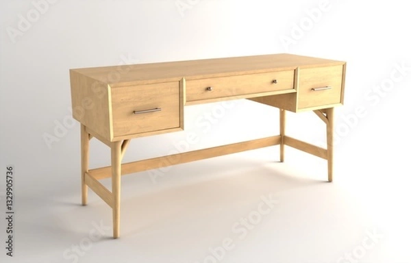 Fototapeta Office desk isolated. Office table isolated. Clipping path.