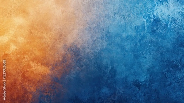 Fototapeta A vibrant blue to orange gradient with subtle texture, perfect for a dynamic background