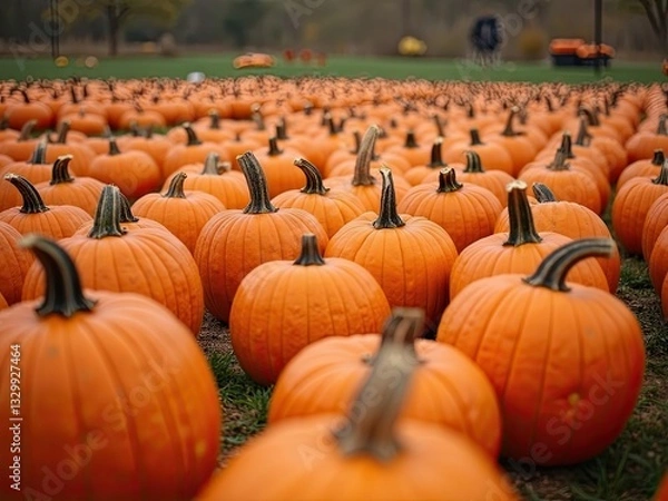 Fototapeta Abundant Pumpkin Patch in Autumn
