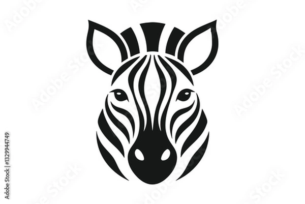 Fototapeta zebra head vector