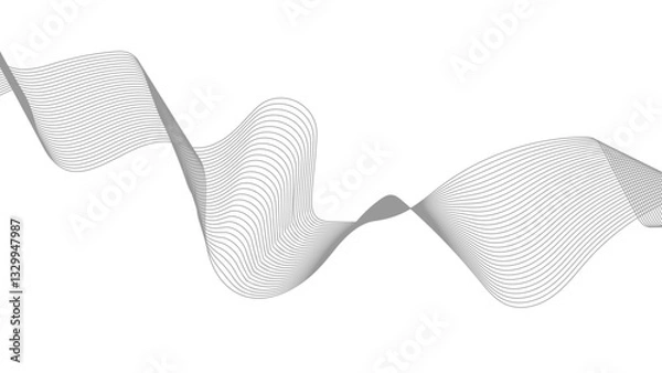 Fototapeta Modern glowing moving lines design. Modern white moving lines design element. Technology abstract lines on white background. Abstract white blend digital technology flowing wave lines background. 
