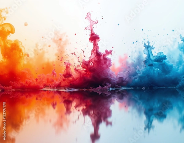 Obraz abstract colorful smoke background