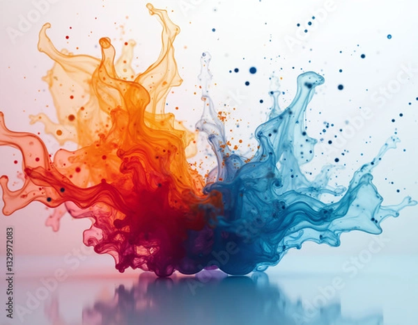 Obraz abstract colorful smoke background