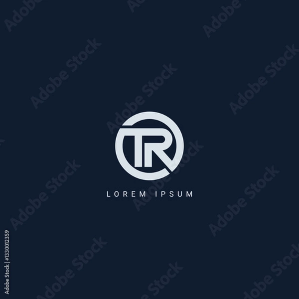 Fototapeta TR logo Design Template Vector Graphic Branding Element