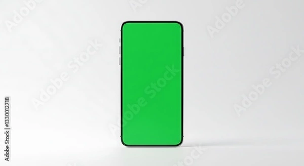 Fototapeta Modern Smartphone with Green Screen for App Development and Prototyping