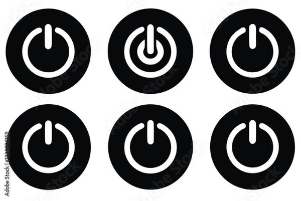 Fototapeta power Button icon set 