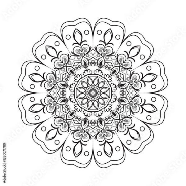 Obraz Stylish modern mandala vector design template