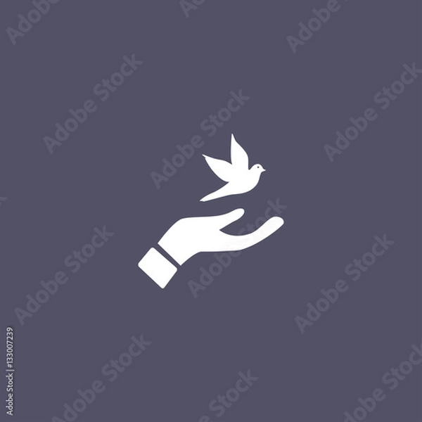 Obraz  dove icon. peace sign