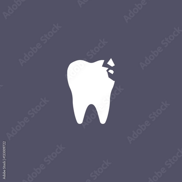 Obraz damaged tooth icon