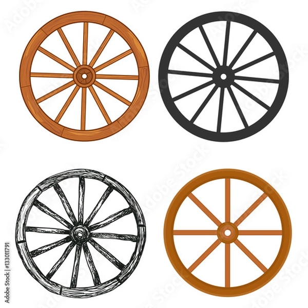 Fototapeta Drewniane koło