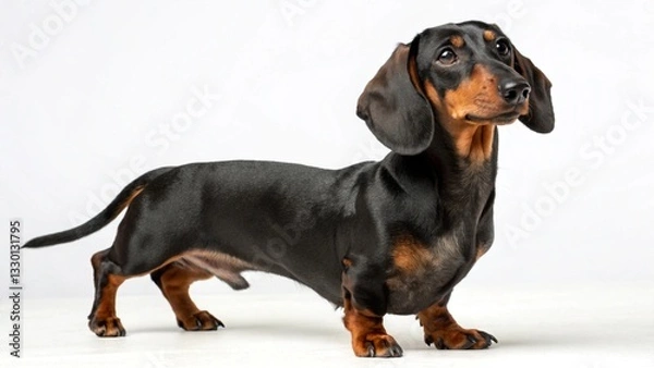 Obraz dachsador in full view on white studio background