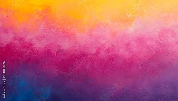 Fototapeta Abstract Oil Painting Background with Colorful Texture and Ombre Effect