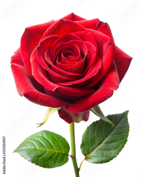 Obraz red rose isolated on  white background.PNG