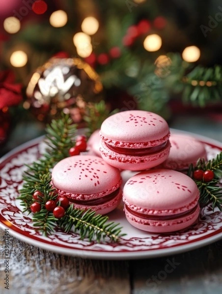 Obraz Christmas Macarons and Tree